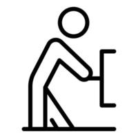 Object move effort icon, outline style vector
