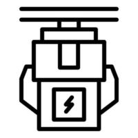 Water pump device icon, outline style vector