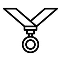 Medal effort icon, outline style vector