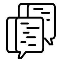 Online chat icon, outline style vector