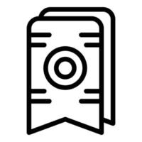 Element bookmark icon, outline style vector