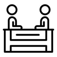 Interest meeting icon, outline style vector