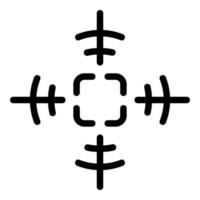 User focus icon, outline style vector