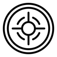 Aim focus icon, outline style vector