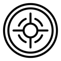 Aim focus icon, outline style vector