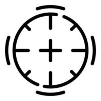 Target focus icon, outline style vector