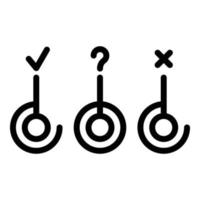 Discussion themes icon, outline style vector