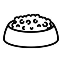 Bowl cat supplies icon, outline style vector
