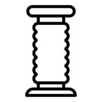 Scratching post icon, outline style vector