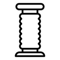 Scratching post icon, outline style vector