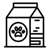 Feed paw pack icon, outline style vector