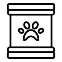 Paw food icon, outline style vector