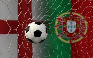 Football Cup competition between the national England and national Portuguese. photo