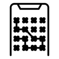 Touch password icon, outline style vector