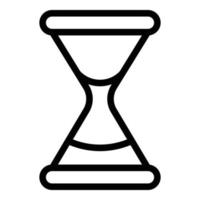 Sand clock icon, outline style vector