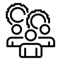 Operational meeting icon, outline style vector