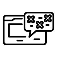 Enter password icon, outline style vector