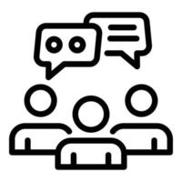 Financial meeting icon, outline style vector