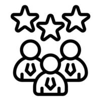 Top meeting icon, outline style vector