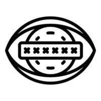 Eye password icon, outline style vector