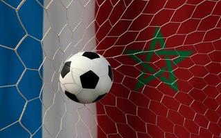 Football Cup competition between the national France and national Morocco. photo