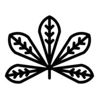 Nature chetnut leaf icon, outline style vector