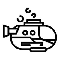 Captain bathyscaphe icon, outline style vector