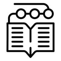 Online learning platform icon, outline style vector