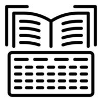 Web academy icon, outline style vector
