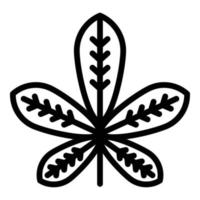 Leaf tree chetnut icon, outline style vector