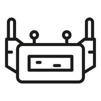 Wifi router icon, outline style vector