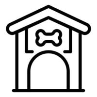 Dog kennel icon, outline style vector