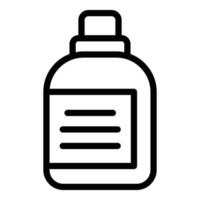 Dog food bottle icon, outline style vector