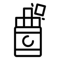 Cocoa bar icon, outline style vector
