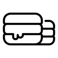 Macarons icon, outline style vector