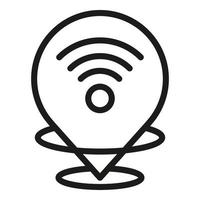 Wifi point icon, outline style vector