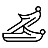 Turkish shoes icon, outline style vector