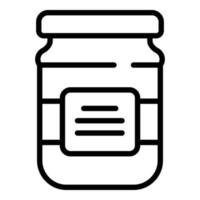 Chocolate paste ingredient icon, outline style vector