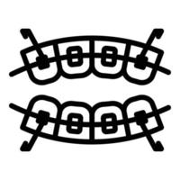 Aligner teeth icon, outline style vector