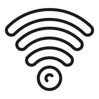 icono de concentrador wifi, estilo de esquema vector