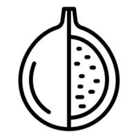 Fresh fig icon, outline style vector