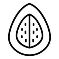 Diet fig icon, outline style vector