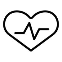 Heart doctor icon, outline style vector