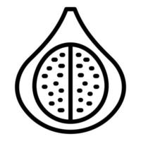 Organic fig icon, outline style vector