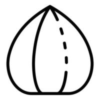 Food fig icon, outline style vector