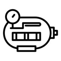 Electronic water pump icon, outline style vector