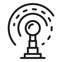 icono de señal wifi, estilo de esquema vector