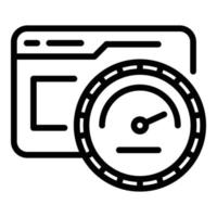 Speed network test icon, outline style vector