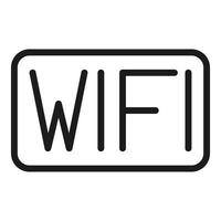 icono de internet wifi, estilo de esquema vector