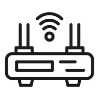 Wifi modem device icon, outline style vector
